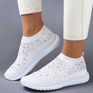 Women Flats Sneakers Crystal Fashion - foxberryparkproducts
