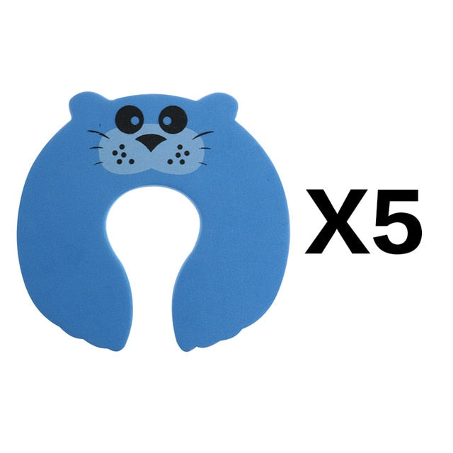 5Pcs/Lot Protection Baby Safety Cute Animal Security Door Stopper Baby Card Lock Newborn Care Child Finger Protector - foxberryparkproducts