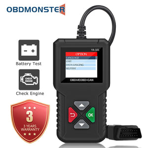 Car Doctor Full OBD2 Scanner YA101 for 12V Automotive Check Engine Error Code Reader Diagnostic Tool with Battery Test - foxberryparkproducts