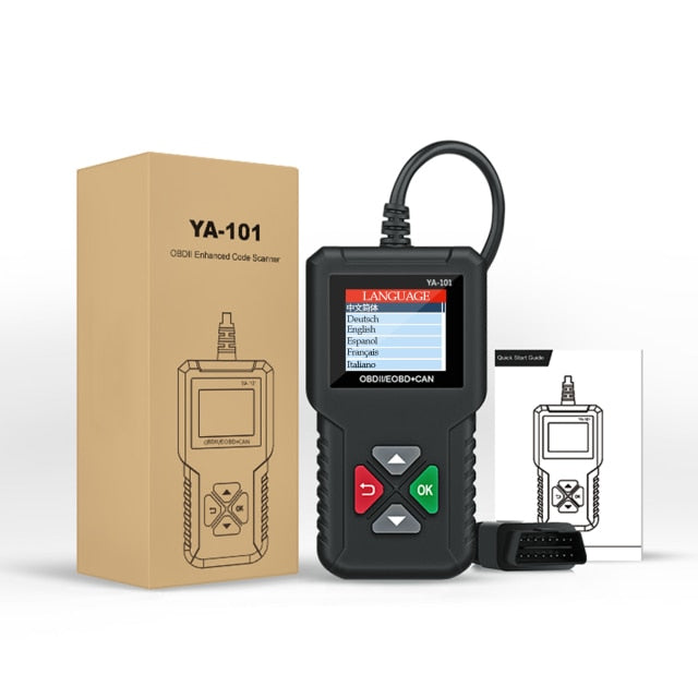 Car Doctor Full OBD2 Scanner YA101 for 12V Automotive Check Engine Error Code Reader Diagnostic Tool with Battery Test - foxberryparkproducts