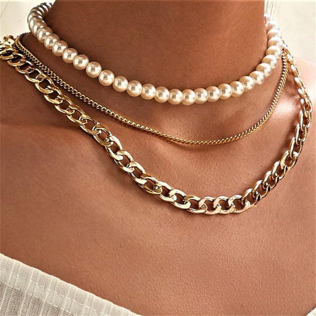 Necklace  Classy Fashion Asymmetric Lock              ID A112 - 1139 - foxberryparkproducts