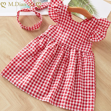 Baby Girls Dresses Summer Dresses  Kids Sleeveless Cute Umbrella Print O-neck A-line Dress - foxberryparkproducts