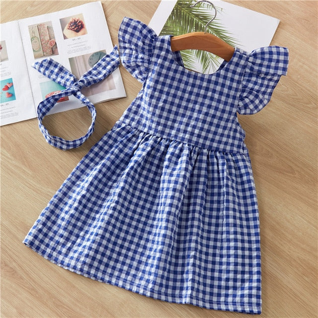 Baby Girls Dresses Summer Dresses  Kids Sleeveless Cute Umbrella Print O-neck A-line Dress - foxberryparkproducts