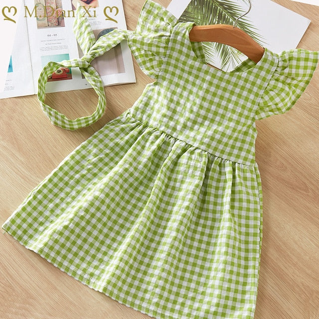 Baby Girls Dresses Summer Dresses  Kids Sleeveless Cute Umbrella Print O-neck A-line Dress - foxberryparkproducts