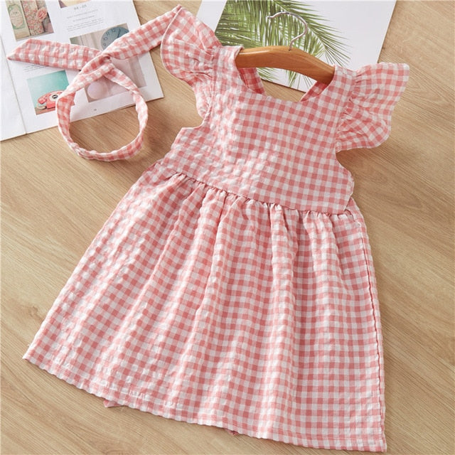 Baby Girls Dresses Summer Dresses  Kids Sleeveless Cute Umbrella Print O-neck A-line Dress - foxberryparkproducts