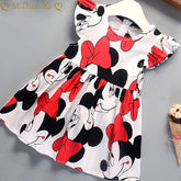 Baby Girls Dresses Summer Dresses  Kids Sleeveless Cute Umbrella Print O-neck A-line Dress - foxberryparkproducts