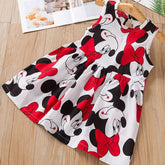 Baby Girls Dresses Summer Dresses  Kids Sleeveless Cute Umbrella Print O-neck A-line Dress - foxberryparkproducts