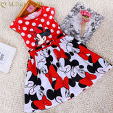 Baby Girls Dresses Summer Dresses  Kids Sleeveless Cute Umbrella Print O-neck A-line Dress - foxberryparkproducts