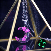 Chic Transparent Resin Rould Ball Moon Pendant Necklace - foxberryparkproducts