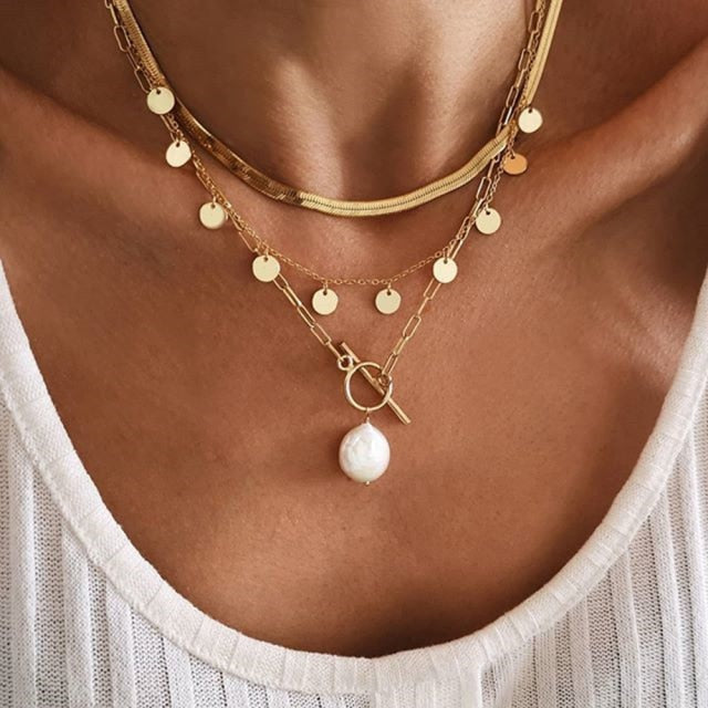 Necklace Butterfly Choker Fashionable Golden Chain Layered    ID  A112 - 1151 - foxberryparkproducts