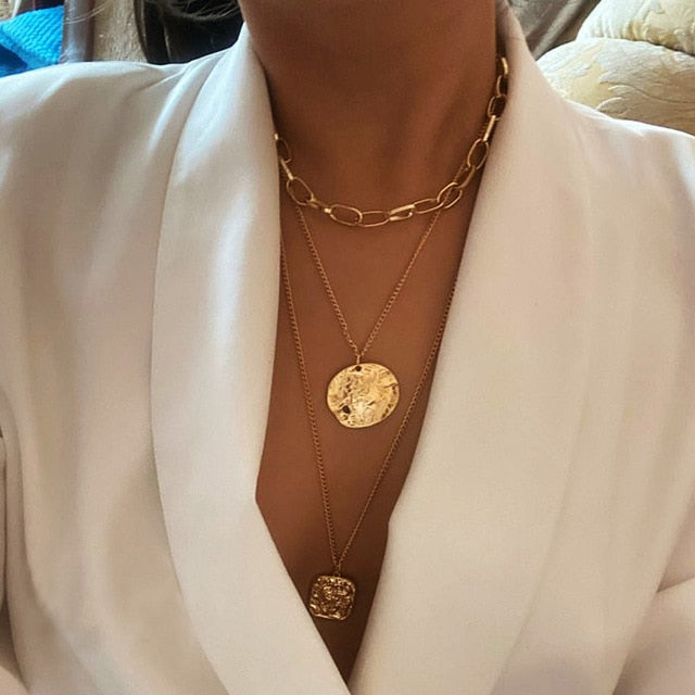 Necklace Butterfly Choker Fashionable Golden Chain Layered    ID  A112 - 1151 - foxberryparkproducts