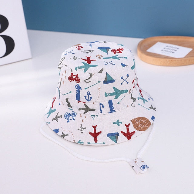 Children Hat Summer Printing Cap For Boys And Girls Kids Sun Caps Cartoon Baby Hats 6 months to 8 years - foxberryparkproducts