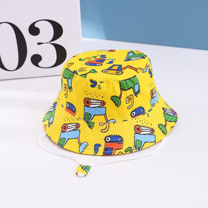 Children Hat Summer Printing Cap For Boys And Girls Kids Sun Caps Cartoon Baby Hats 6 months to 8 years - foxberryparkproducts