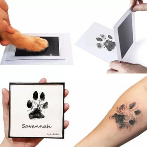 Safe Non-toxic Baby Footprints Handprint No Touch Skin Inkless Ink Pads Kits for 0-6 months Newborn Pet Dog Paw Prints Souvenir - foxberryparkproducts