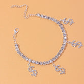 Anklet-Bracelet  Fashion Heart Rhinestone           ID A114 - 1140 - foxberryparkproducts