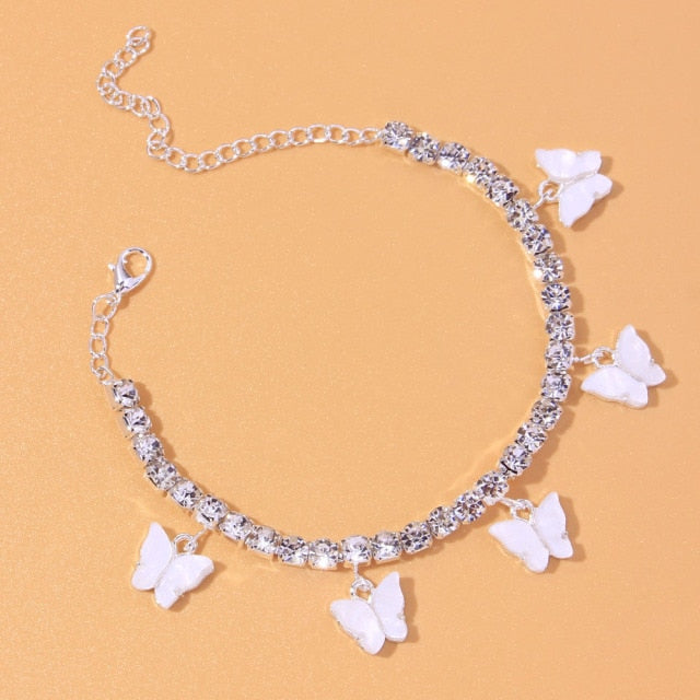 Anklet-Bracelet  Fashion Heart Rhinestone           ID A114 - 1140 - foxberryparkproducts