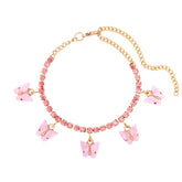 Anklet-Bracelet  INS Fashion Butterfly anklet Rhinestone Tennis Chain  ID A114 - 1136 - foxberryparkproducts