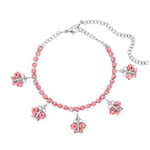 Anklet-Bracelet  INS Fashion Butterfly anklet Rhinestone Tennis Chain  ID A114 - 1136 - foxberryparkproducts