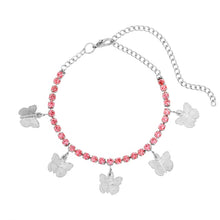 Load image into Gallery viewer, Anklet-Bracelet  INS Fashion Butterfly anklet Rhinestone Tennis Chain  ID A114 - 1136 - foxberryparkproducts
