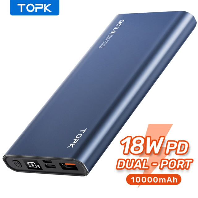 TOPK I1006P Power Bank 10000mAh Portable Charger - foxberryparkproducts