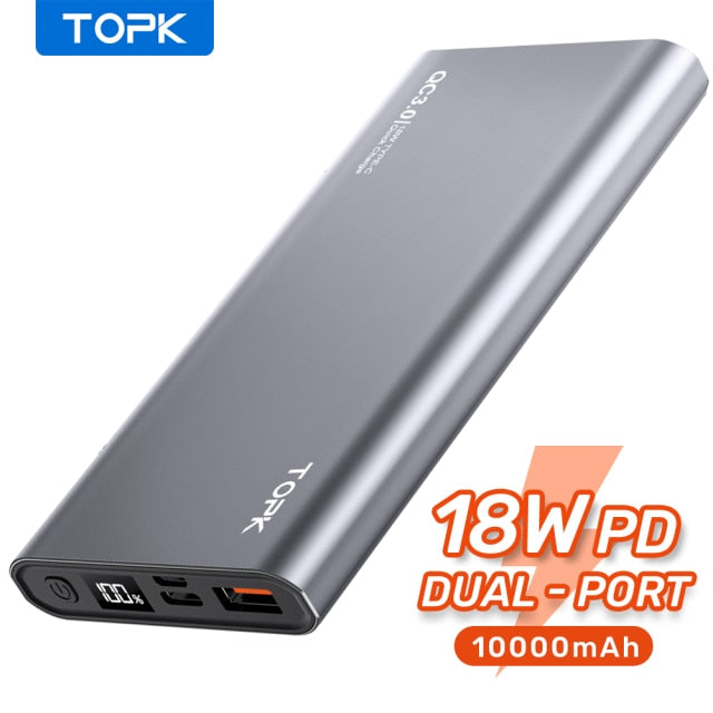 TOPK I1006P Power Bank 10000mAh Portable Charger - foxberryparkproducts