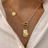 Necklace  Classy Fashion Asymmetric Lock              ID A112 - 1139 - foxberryparkproducts