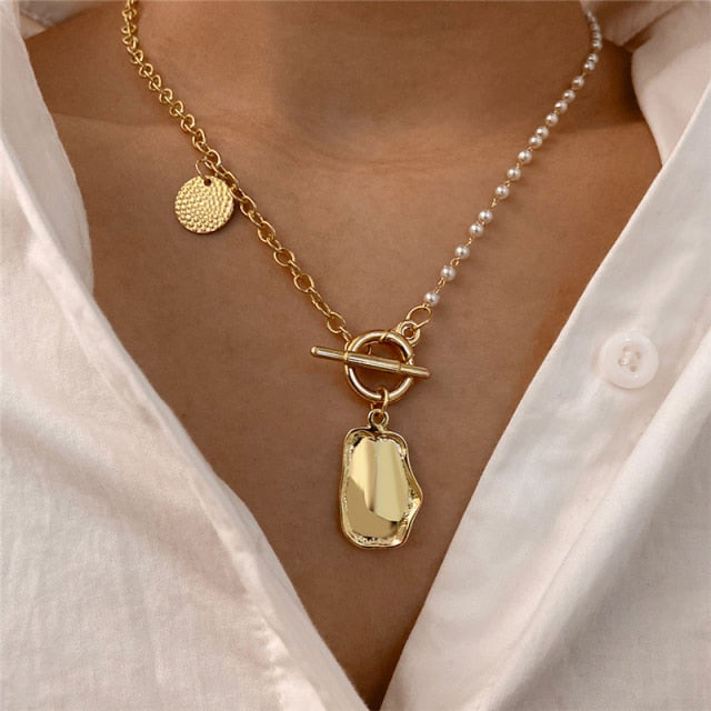 Necklace  Classy Fashion Asymmetric Lock              ID A112 - 1139 - foxberryparkproducts