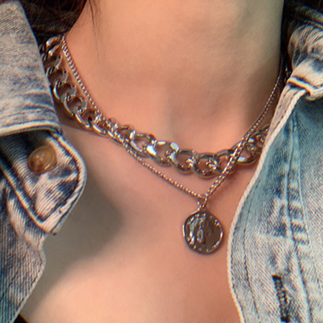 Necklace  Classy Fashion Asymmetric Lock              ID A112 - 1139 - foxberryparkproducts