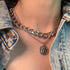 Necklace  Classy Fashion Asymmetric Lock              ID A112 - 1139 - foxberryparkproducts