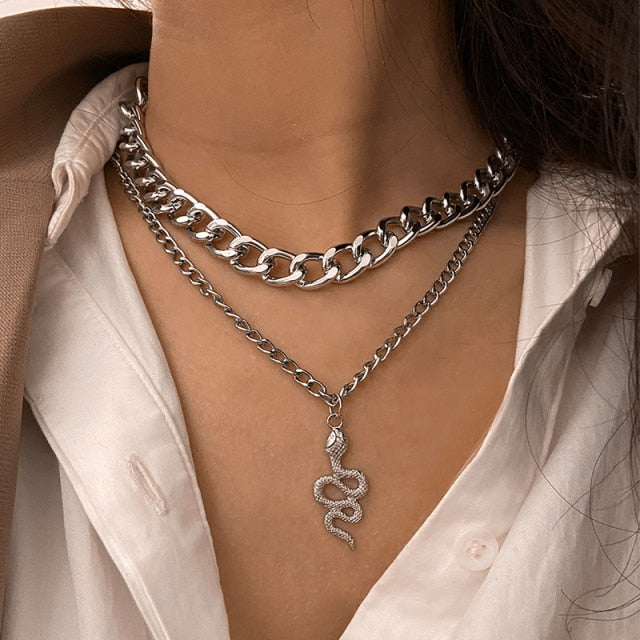 Necklace  Classy Fashion Asymmetric Lock              ID A112 - 1139 - foxberryparkproducts