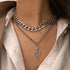 Necklace  Classy Fashion Asymmetric Lock              ID A112 - 1139 - foxberryparkproducts