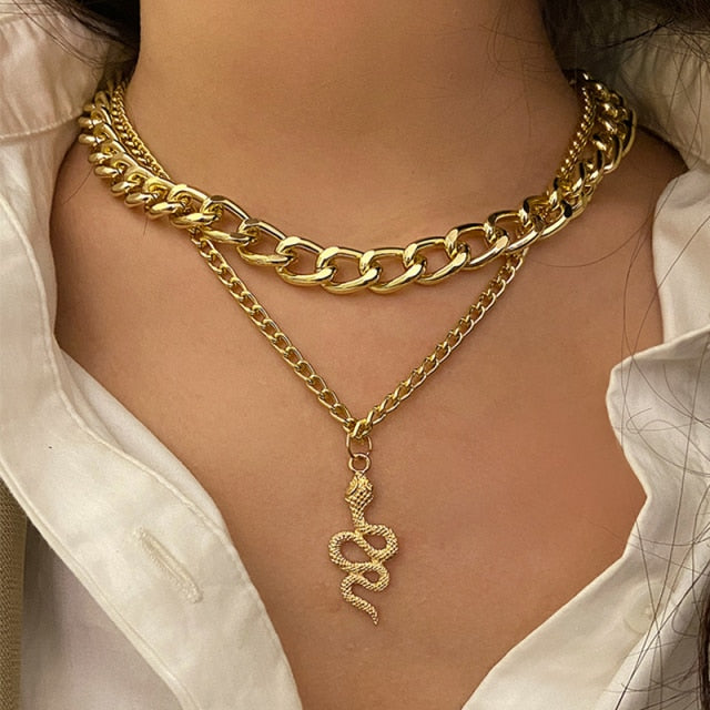 Necklace  Classy Fashion Asymmetric Lock              ID A112 - 1139 - foxberryparkproducts