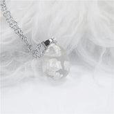 Chic Transparent Resin Rould Ball Moon Pendant Necklace - foxberryparkproducts