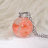 Chic Transparent Resin Rould Ball Moon Pendant Necklace - foxberryparkproducts