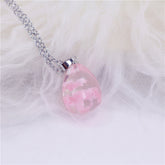 Chic Transparent Resin Rould Ball Moon Pendant Necklace - foxberryparkproducts