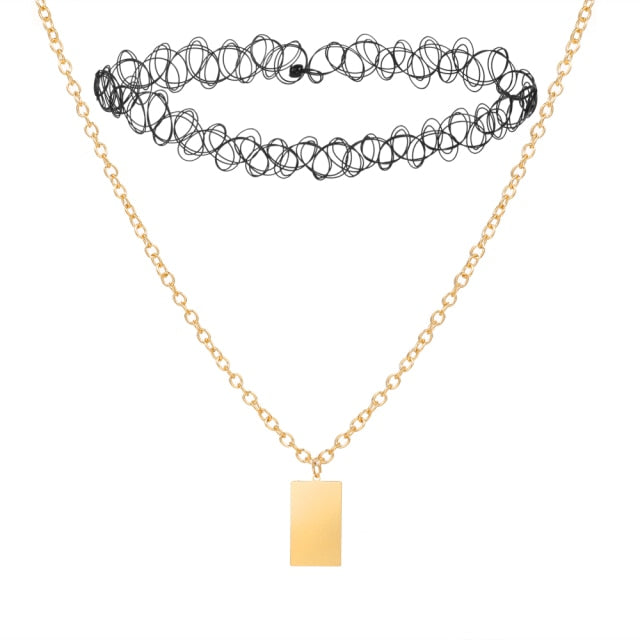 Necklace Butterfly Choker Fashionable Golden Chain Layered    ID  A112 - 1151 - foxberryparkproducts