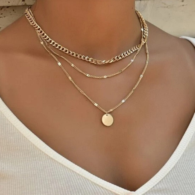 Necklace Butterfly Choker Fashionable Golden Chain Layered    ID  A112 - 1151 - foxberryparkproducts