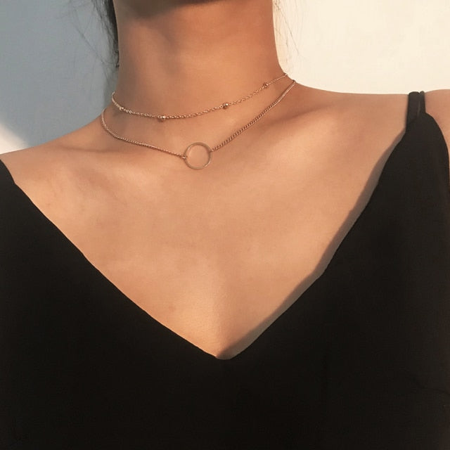 Necklace Butterfly Choker Fashionable Golden Chain Layered    ID  A112 - 1151 - foxberryparkproducts