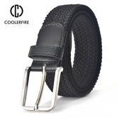 Men Women Casual Knitted Woven Canvas Elastic Expandable Braided Stretch Belts - foxberryparkproducts