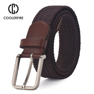 Men Women Casual Knitted Woven Canvas Elastic Expandable Braided Stretch Belts - foxberryparkproducts