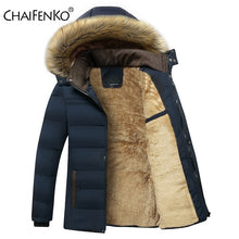 Load image into Gallery viewer, 2021 Winter New Warm Thick Fleece Waterproof Hooded Fur Collar Parka - foxberryparkproducts
