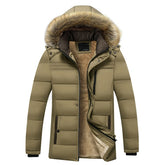 2021 Winter New Warm Thick Fleece Waterproof Hooded Fur Collar Parka - foxberryparkproducts
