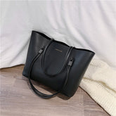 Solid Color Women PU Leather Handbag - foxberryparkproducts