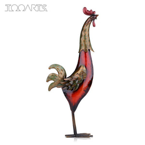 Metal Figurine Rooster Sculpture - foxberryparkproducts