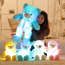 Load image into Gallery viewer, 50cm Creative Light Up LED Teddy Bear Christmas Gift for Kids Pillow - foxberryparkproducts
