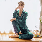Womens Silk Satin Pajamas - foxberryparkproducts