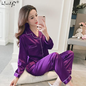 Womens Silk Satin Pajamas - foxberryparkproducts