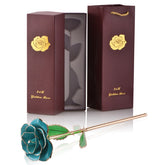 24k Gold Dipped Rose Flowers with Stand Eternal Rose Forever Love In Box Birthday Christmas Valentine Day Wedding Gift for Women - foxberryparkproducts