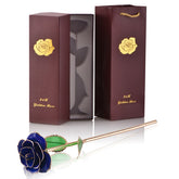 24k Gold Dipped Rose Flowers with Stand Eternal Rose Forever Love In Box Birthday Christmas Valentine Day Wedding Gift for Women - foxberryparkproducts
