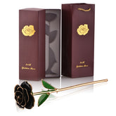 24k Gold Dipped Rose Flowers with Stand Eternal Rose Forever Love In Box Birthday Christmas Valentine Day Wedding Gift for Women - foxberryparkproducts